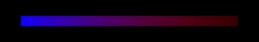 A fade between blue and red with intensity going down